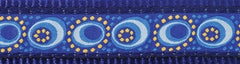 Red Dingo Cosmos Dark Blue Bucklebone Dog Collar