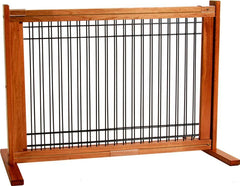 Dynamic Accents Cherry Wood/Wire Free Standing Dog Gate