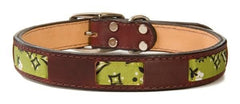Bookie & Belle Earth Leather Dog Collar