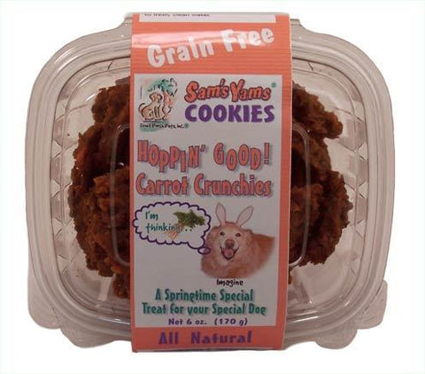 Sams Yams Hoppin' Good Carrot Crunchies Dog Cookies