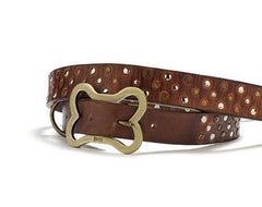 Mascot Studded Leather Dog Collar