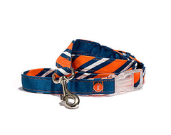 Mascot Old School Repp Orange & Blue Dog Leash