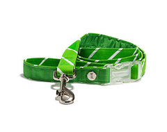 Mascot Old School Repp Green & White Dog Leash