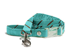 Mascot Old School Repp Tidal Blue & Brown Dog Leash