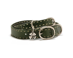 Mascot Signature Lace Sage Leather Dog Collar
