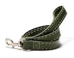 Mascot Signature Laced Sage Leather Dog Leash