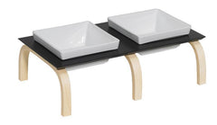 Magemono Double Black Raised Pet Feeder