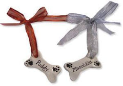 Personalized Dog Bone Custom Message Christmas Ornaments