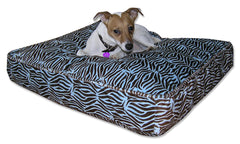 Trend Lab Blue Zebra Velour Dog Bed