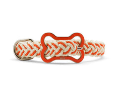 Mascot Sailor's Knot Naturals Orange & Natural Dog Collar