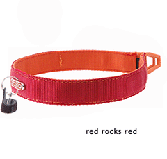 Tazlab Red Rocks Red Safe-t-Stretch Dog Collar