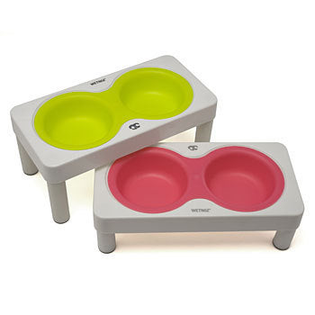 Wetnoz Studio Dual Bowl Elevated Dog Feeder - Small