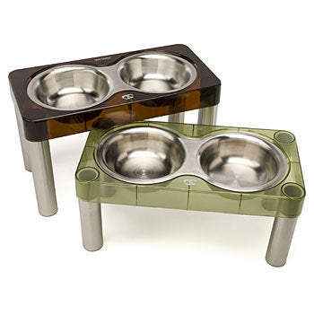 Wetnoz Metro Dual Bowl Elevated Dog Feeder - Large