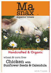 Ma Snax Organic Dog Biscuits with Chicken & Sunflower Seeds