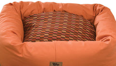 West Paw Accordian/Pottery Upholstered Bumper Bed