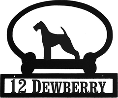 Sweeney Ridge Airedale Custom Message Sign
