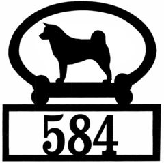 Sweeney Ridge Akita Custom House Number Sign