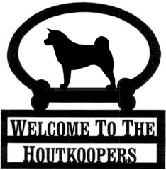 Sweeney Ridge Akita Custom Welcome Sign
