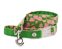 Mascot Aloha Green & Pink Dog Leash