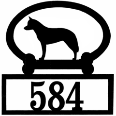 Sweeney Ridge Australian Cattle Dog Custom House Number Sign
