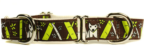 Wagging Green Bamboo Pooch Martingale Dog Collar