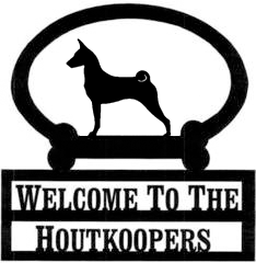 Sweeney Ridge Basenji Custom Welcome Sign