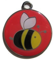 Wagging Green Honey Bee Dog ID Tag