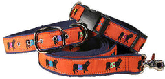Belted Cow Beltie (Rust) Dog Collar