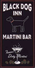 Whitney Works Retro Metal Sign - Black Dog Inn (Labrador)