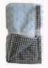 Dream On Curly Minky Dog Blanket With Houndstooth