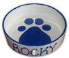 Personalized Paw Custom Message Ceramic Dog Bowl