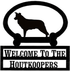 Sweeney Ridge Border Collie Custom Welcome Sign