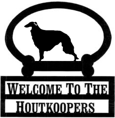 Sweeney Ridge Borzoi Custom Welcome Sign