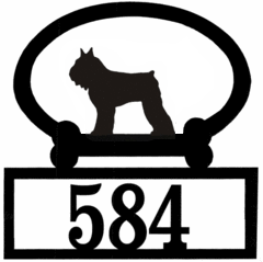 Sweeney Ridge Bouvier Des Flanders Custom House Number Sign