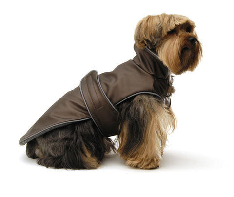 Zoomies All-Weather Brown Tec Dog Coat