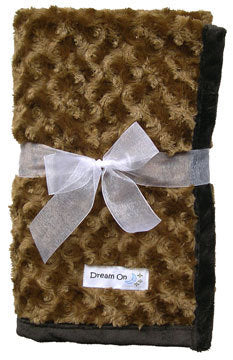Dream On Sumptuous Brown Curly Minky Dog Blanket