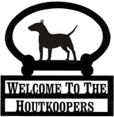 Sweeney Ridge Bull Terrier Custom Welcome Sign
