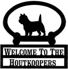 Sweeney Ridge Cairn Terrier Custom Welcome Sign