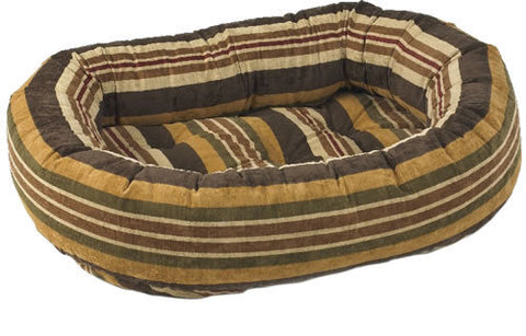 Bowsers Canyon Stripe Microvelvet Donut Dog Bed