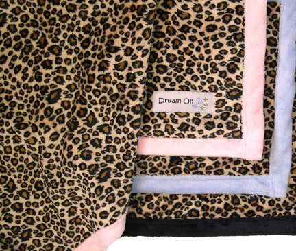 Dream On Cheetah Minky Dog Blanket
