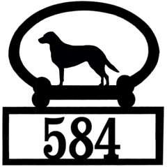 Sweeney Ridge Chesapeake Bay Retriever Custom House Number Sign