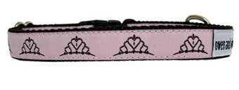 Owen & Olivia Chocolate Brown Tiaras Dog Collar
