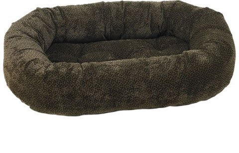 Bowsers Chocolate Bones Microvelvet Donut Dog Bed