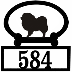 Sweeney Ridge Chow Chow Custom House Number Sign
