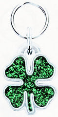Rockin' Doggie Green Glitter Clover Dog Charm