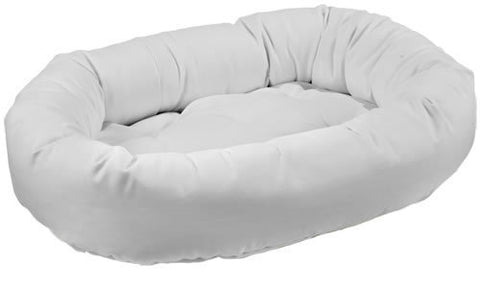 Bowsers Coconut Twill Donut Dog Bed