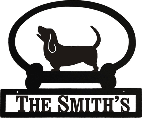 Sweeney Ridge Basset Hound Custom Message Sign