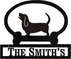 Sweeney Ridge Basset Hound Custom Message Sign