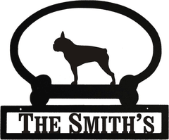 Sweeney Ridge Boston Terrier Custom Message Sign