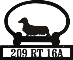 Sweeney Ridge Longhaired Dachsund Custom Message Sign